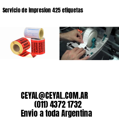 Servicio de impresion 425 etiquetas