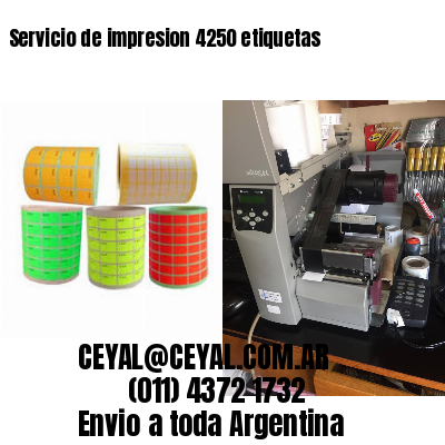 Servicio de impresion 4250 etiquetas