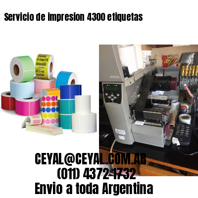 Servicio de impresion 4300 etiquetas