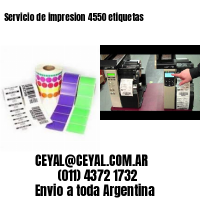 Servicio de impresion 4550 etiquetas