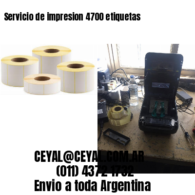 Servicio de impresion 4700 etiquetas