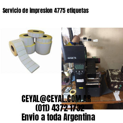 Servicio de impresion 4775 etiquetas
