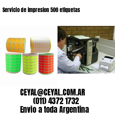 Servicio de impresion 500 etiquetas