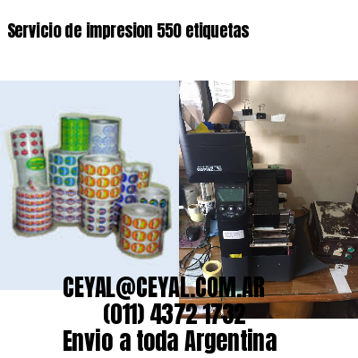 Servicio de impresion 550 etiquetas