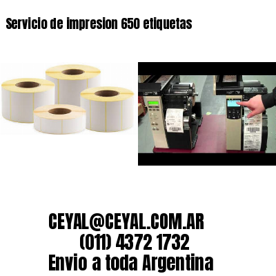 Servicio de impresion 650 etiquetas