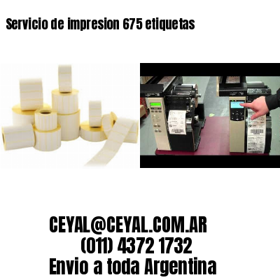 Servicio de impresion 675 etiquetas