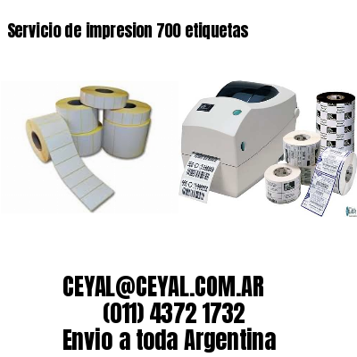 Servicio de impresion 700 etiquetas
