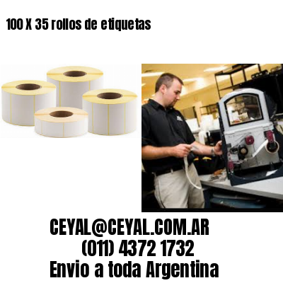 100 X 35 rollos de etiquetas
