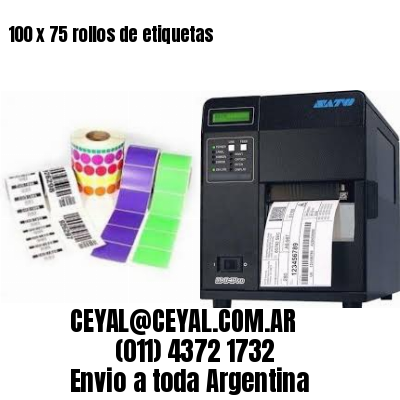 100 x 75 rollos de etiquetas