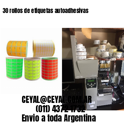 30 rollos de etiquetas autoadhesivas