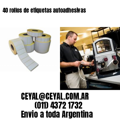 40 rollos de etiquetas autoadhesivas