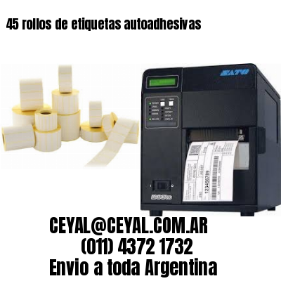 45 rollos de etiquetas autoadhesivas