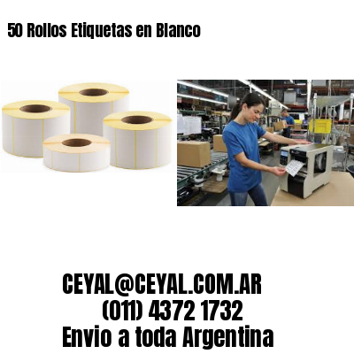 50 Rollos Etiquetas en Blanco