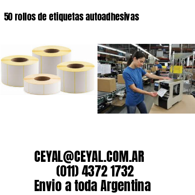 50 rollos de etiquetas autoadhesivas