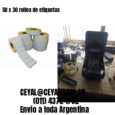 50 x 30 rollos de etiquetas