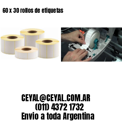 60 x 30 rollos de etiquetas