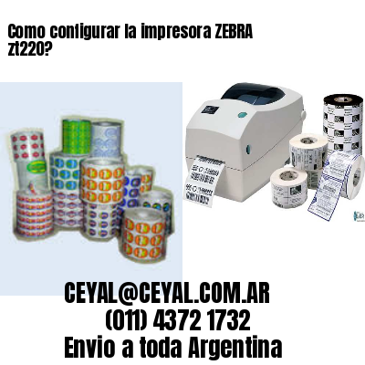 Como configurar la impresora ZEBRA zt220?