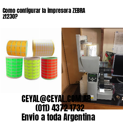 Como configurar la impresora ZEBRA zt230?