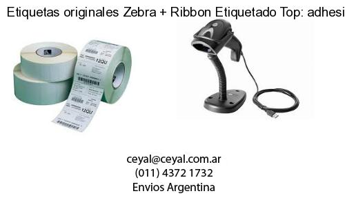 Etiquetas originales Zebra   Ribbon Etiquetado Top: adhesivo   ribbo