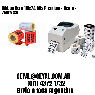 Ribbon Cera 110×74 Mts Premium – Negro – Zebra Sat