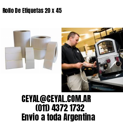 Rollo De Etiquetas 20 x 45