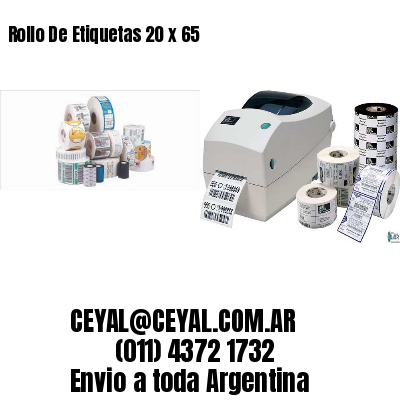 Rollo De Etiquetas 20 x 65