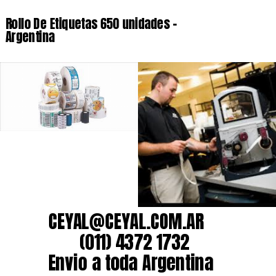 Rollo De Etiquetas 650 unidades – Argentina