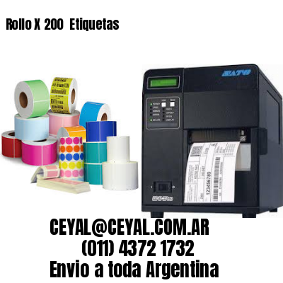 Rollo X 200  Etiquetas