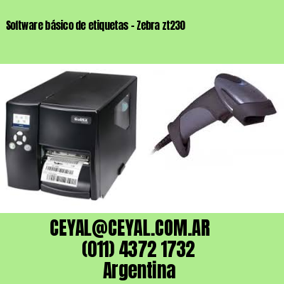Software básico de etiquetas – Zebra zt230