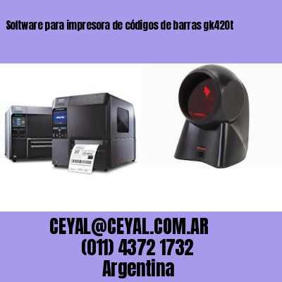 Software para impresora de códigos de barras gk420t