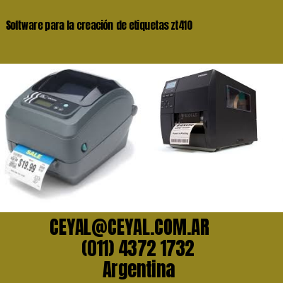Software para la creación de etiquetas zt410