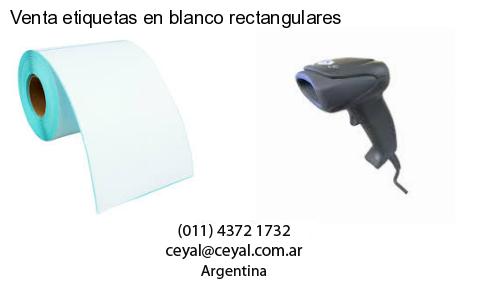 Venta etiquetas en blanco rectangulares