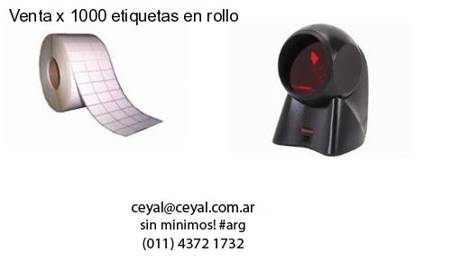 Venta x 1000 etiquetas en rollo