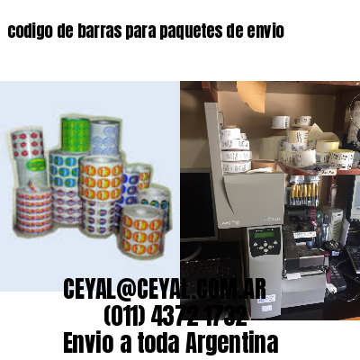 codigo de barras para paquetes de envio