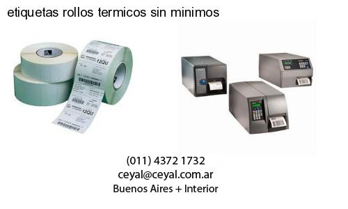 etiquetas rollos termicos sin minimos