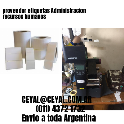 proveedor etiquetas Administracion recursos humanos