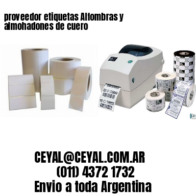 proveedor etiquetas Alfombras y almohadones de cuero