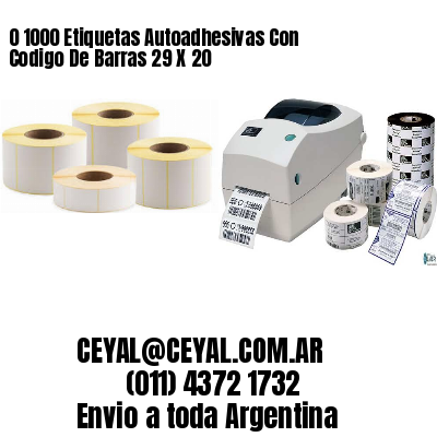 0 1000 Etiquetas Autoadhesivas Con Codigo De Barras 29 X 20