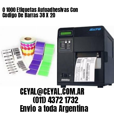 0 1000 Etiquetas Autoadhesivas Con Codigo De Barras 38 X 20