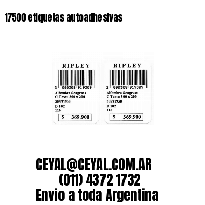 17500 etiquetas autoadhesivas