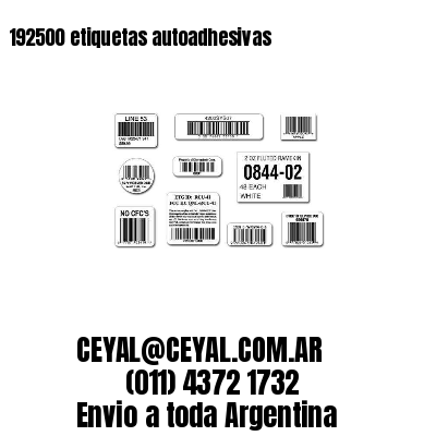 192500 etiquetas autoadhesivas