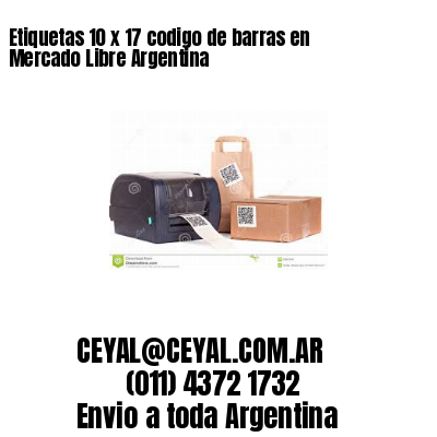 Etiquetas 10 x 17 codigo de barras en Mercado Libre Argentina