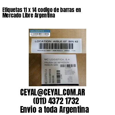 Etiquetas 11 x 14 codigo de barras en Mercado Libre Argentina
