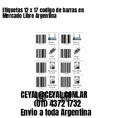 Etiquetas 12 x 17 codigo de barras en Mercado Libre Argentina
