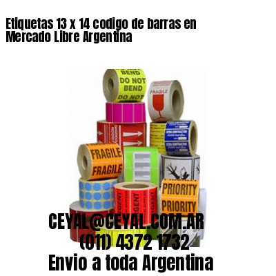 Etiquetas 13 x 14 codigo de barras en Mercado Libre Argentina