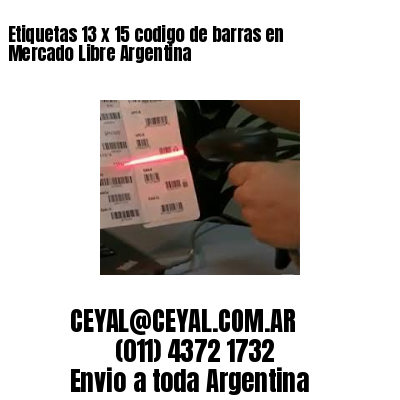 Etiquetas 13 x 15 codigo de barras en Mercado Libre Argentina