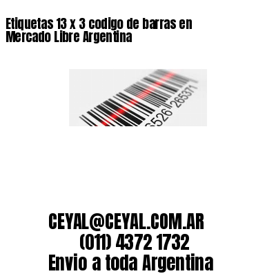 Etiquetas 13 x 3 codigo de barras en Mercado Libre Argentina