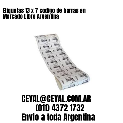 Etiquetas 13 x 7 codigo de barras en Mercado Libre Argentina