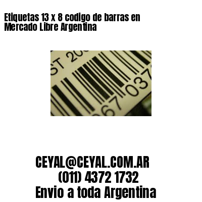 Etiquetas 13 x 8 codigo de barras en Mercado Libre Argentina
