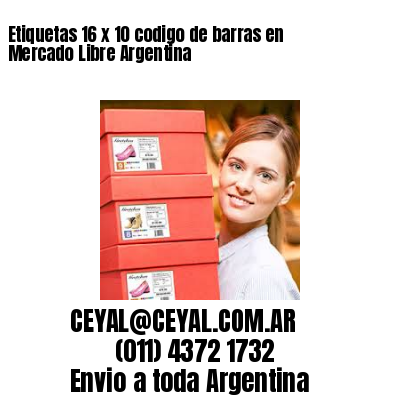 Etiquetas 16 x 10 codigo de barras en Mercado Libre Argentina
